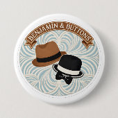 Benjamin and buttons vintage gentlemen's hats butt 缶バッジ (正面)