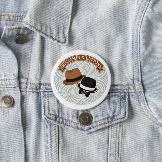 Benjamin and buttons vintage gentlemen's hats butt 缶バッジ (インサイチュ)