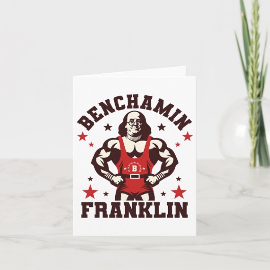 Benjamin Benchamin Franklin Bench Press Bodybuildi カード (正面)