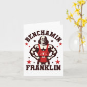 Benjamin Benchamin Franklin Bench Press Bodybuildi カード (黄色い花)