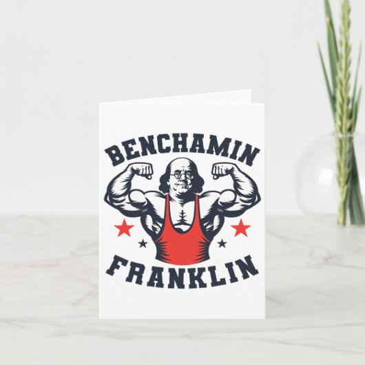 Benjamin Benchamin Franklin Bench Press Bodybuildi カード (正面)