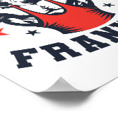 Benjamin Benchamin Franklin Bench Press Bodybuildi ポスター (角)