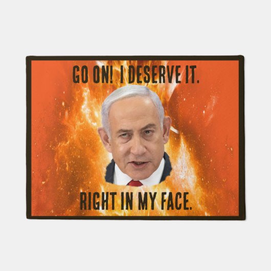 Benjamin "Bibi" Netanyahu Prime Minister of Israel ドアマット (正面)
