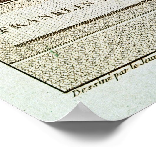 Benjamin Franklinが反対を表明 ポスター (角)