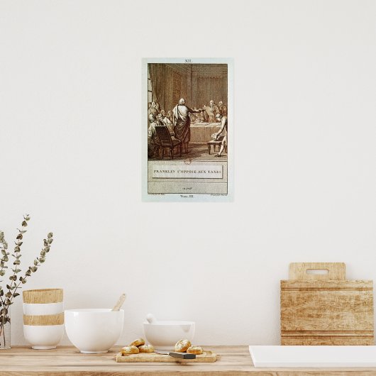 Benjamin Franklinが反対を表明 ポスター (キッチン)