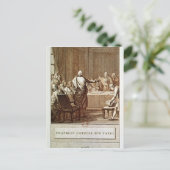 Benjamin Franklinが反対を表明 ポストカード (スタンド正面)