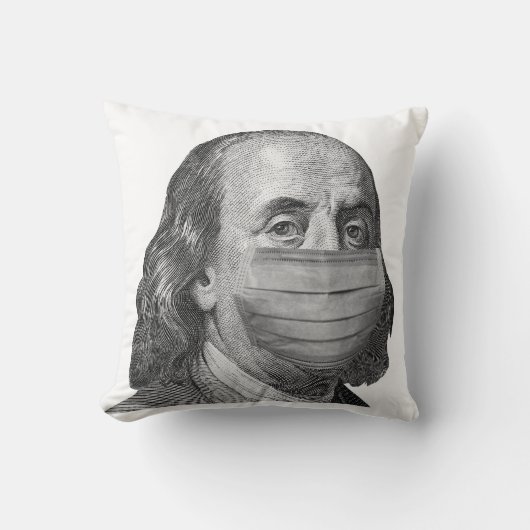 Benjamin Franklinマスク クッション (正面)