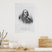 BENJAMIN FRANKLIN by Henry Bryan Hall ポスター (キッチン)