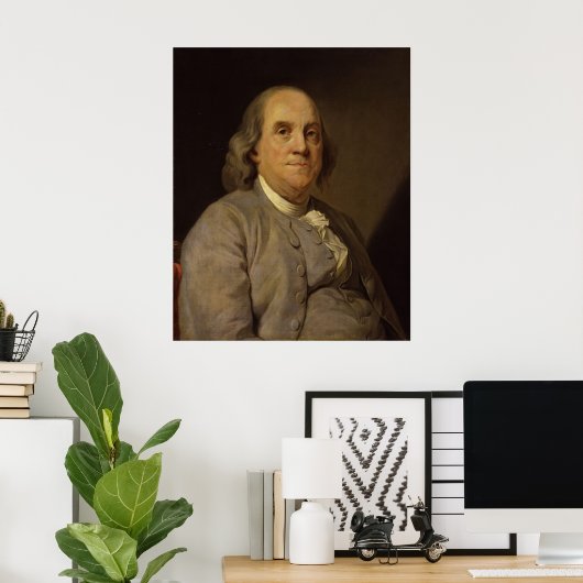 BENJAMIN FRANKLIN by Joseph-Siffred Duplessis ポスター (ホームオフィス)