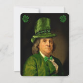 Benjamin Franklin Clover St Patrick's Day 招待状 (正面)