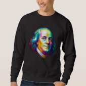 Benjamin Franklin Inspirational スウェットシャツ (正面)