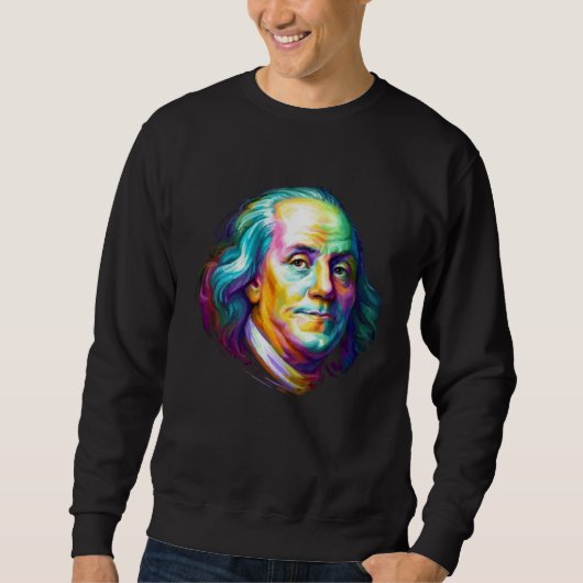 Benjamin Franklin Inspirational スウェットシャツ (正面)
