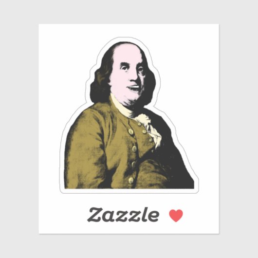Benjamin Franklin Pop Art Style シール (シート)