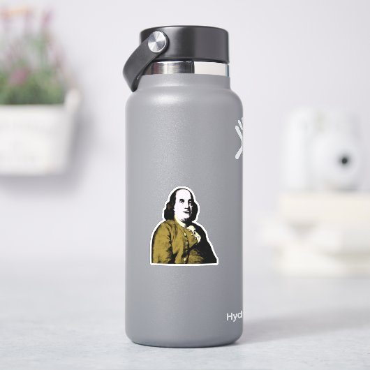 Benjamin Franklin Pop Art Style シール (HydroFlask)