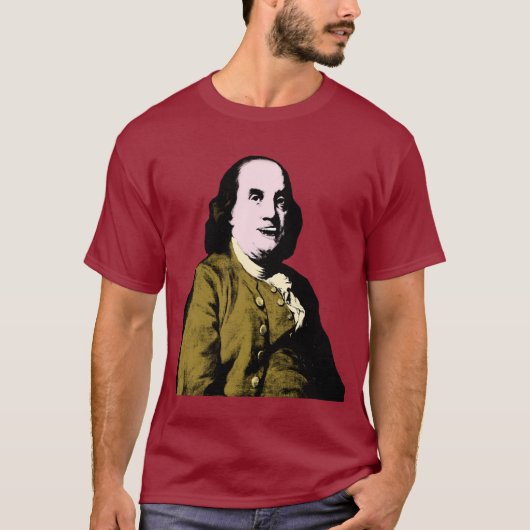 Benjamin Franklin Pop Art Style Tシャツ (正面)