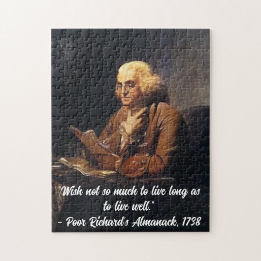 Benjamin Franklin Quote -Customize ジグソーパズル (縦)