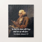 Benjamin Franklin Quote - Customize Jigsaw Puzzle ジグソーパズル (縦)
