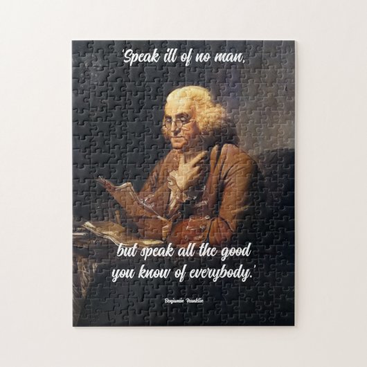 Benjamin Franklin Quote -Customize Quote ジグソーパズル (縦)