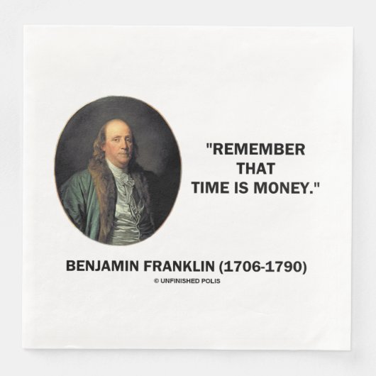 Benjamin Franklin Remember Time Is Money Quote (正面)