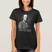 Benjamin Franklin Zitat – ドイツ語フリー思想家 Tシャツ (正面)