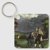 Benjamin Franklin's Kite and Lightning Experiment キーホルダー (正面)