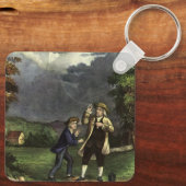 Benjamin Franklin's Kite and Lightning Experiment キーホルダー (裏面)