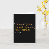 Benjamin Gift Quote Funny Birthday Personalized Na カード (黄色い花)