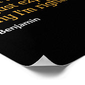Benjamin Gift Quote Funny Birthday Personalized Na ポスター (角)
