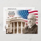Benjamin Harrison – 米国第23代大統領 ポストカード (正面/裏面)
