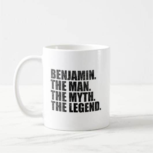 Benjamin name,Benjamin The Man The Myth The Legend コーヒーマグカップ (左)