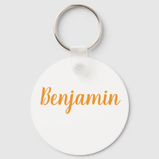 Benjamin name Metal ring keychain キーホルダー