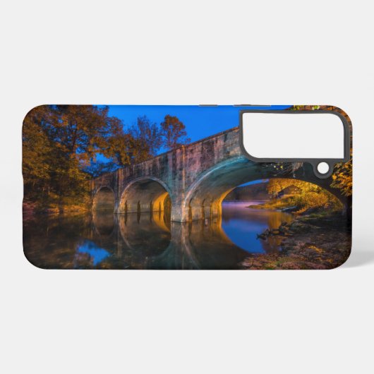 Bennett Spring Bridge Twilight Samsung Galaxy Case Galaxyケース (裏面横)