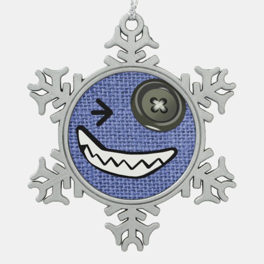 Bennettron Sherkの雪片のクリスマスのオーナメント スノーフレークピューターオーナメント (正面)