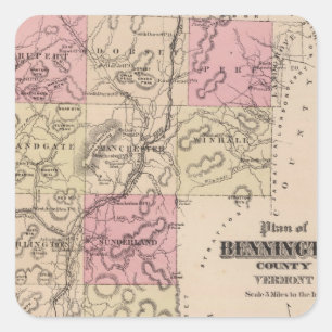 Bennington郡、ヴァーモントの計画 スクエアシール