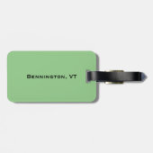 Bennington, VT歴史的地図ラゲージタグ ラゲッジタグ (裏面横)
