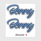 Benny Name blue Aufkleber Sticker Stickerset シール (シート)