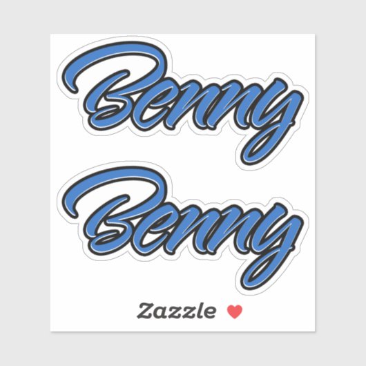 Benny Name blue Aufkleber Sticker Stickerset シール (シート)