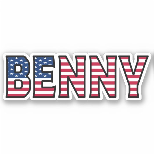 Benny Name Vorname USA Sticker Stickerset シール (正面)