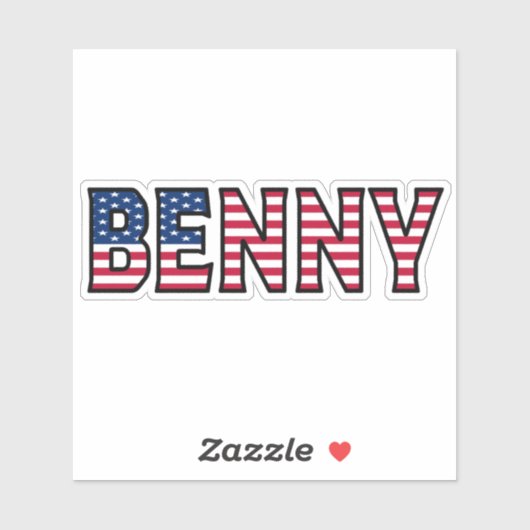 Benny Name Vorname USA Sticker Stickerset シール (シート)