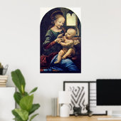 Benois Madonna by Leonardo di ser Piero da Vinci ポスター (ホームオフィス)