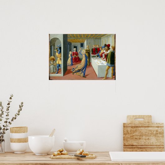 Benozzo Gozzoli The Feast of Herod ポスター (キッチン)