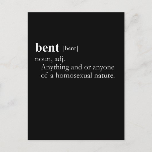 BENT （定義） ポストカード (正面)