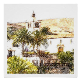 Bentancuria, Fuerteventura，カナリア諸島 ポスター