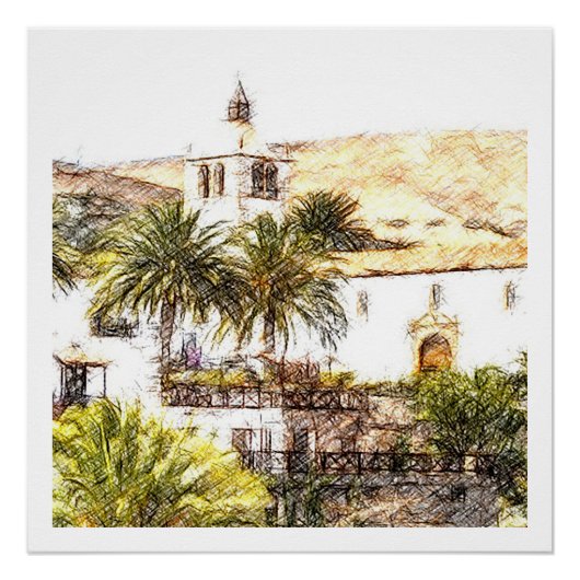 Bentancuria, Fuerteventura，カナリア諸島 ポスター (正面)