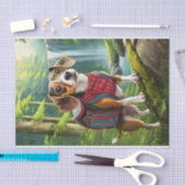 Bentley Exercises、Beagle Hiking in自然 薄葉紙 (クラフト)