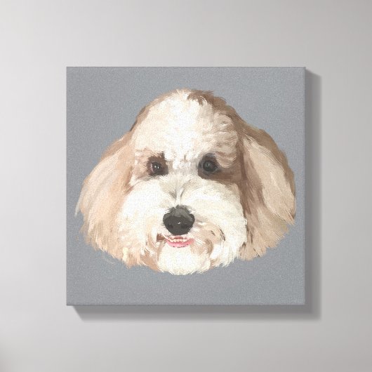 Bentley Portrait Pet Drawing キャンバスプリント (正面)