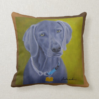 Bentley (Weimaraner)の油絵の~Camille Babusik クッション