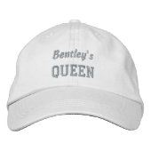 BENTLEY'S QUEEN Cap （ホワイト） 刺繍入りキャップ (正面)