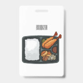 Bento cartoon illustration  バッジ (裏面)