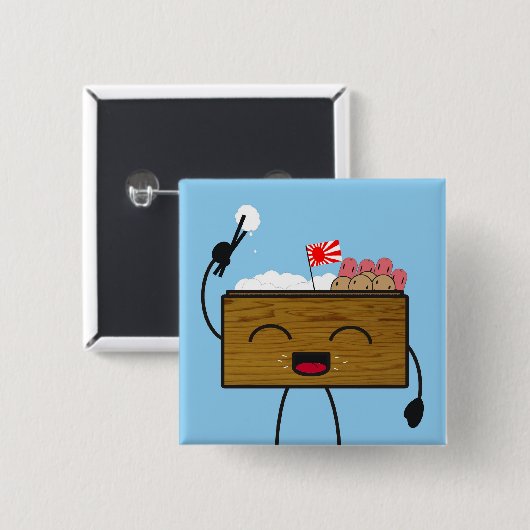 Bento-kun 缶バッジ (正面&裏面)